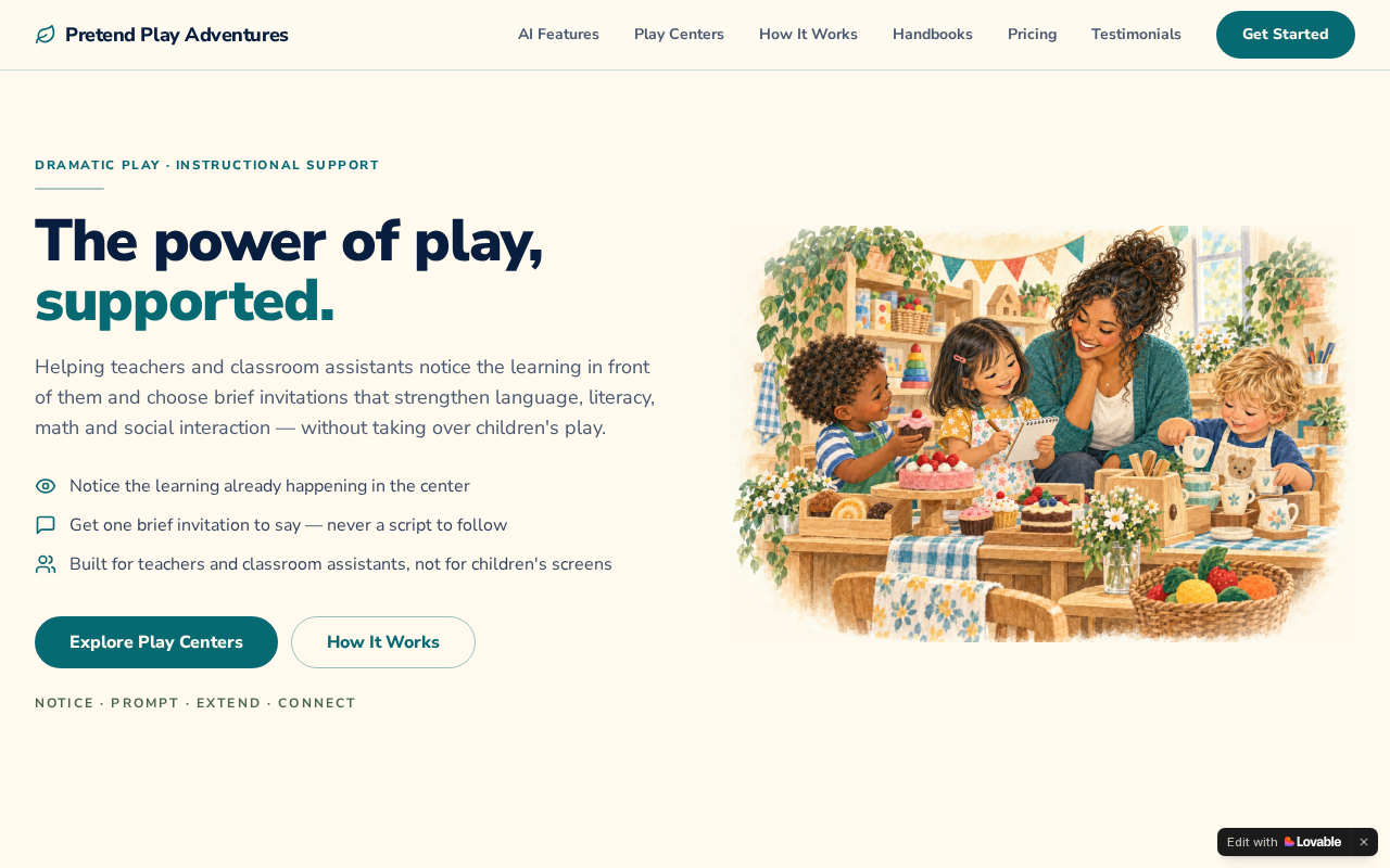 Dramatic Play Coach website