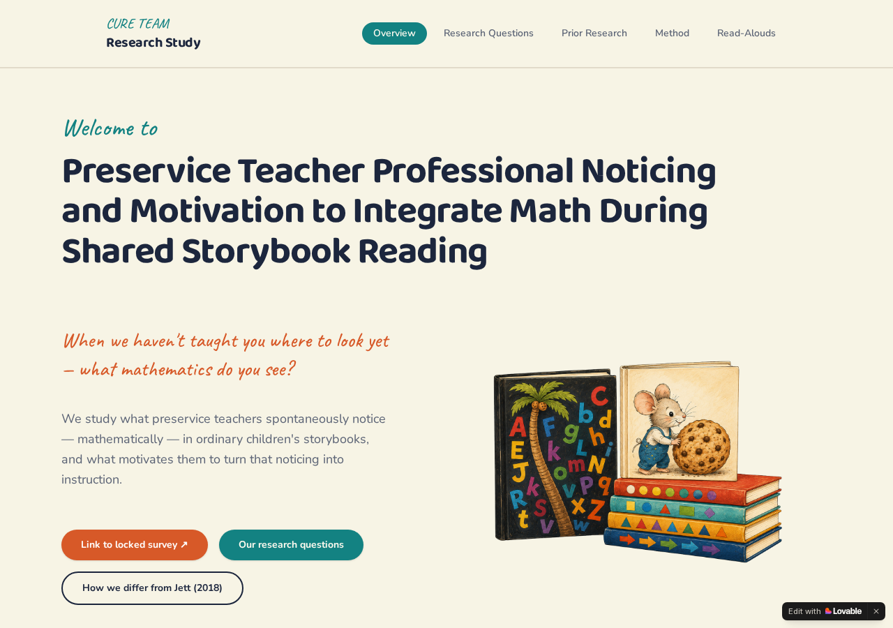 Math Spark — CURE Research Team — active research