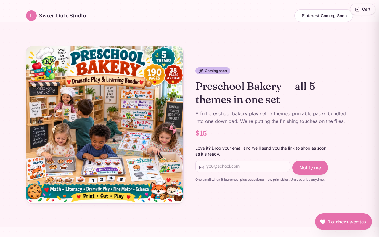 Sweet Little Studio website